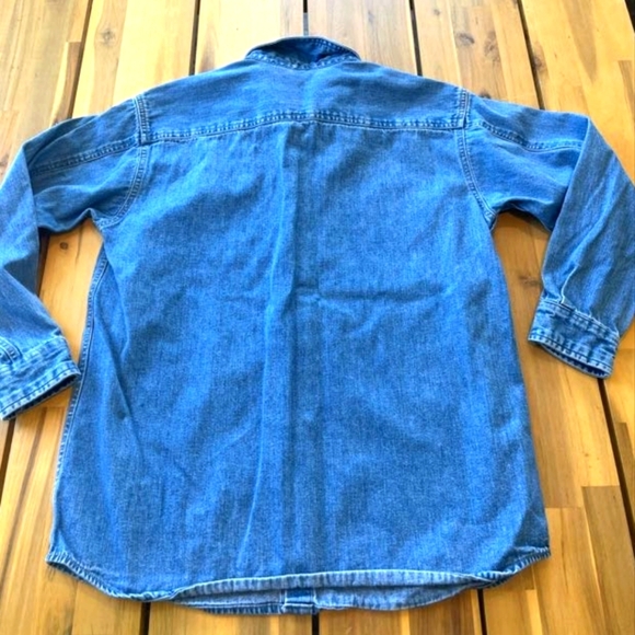 Warner‎ Bros. Kids Vintage 90s Denim Shirt with Scooby Doo Cartoon Patch Size L - Picture 4 of 4